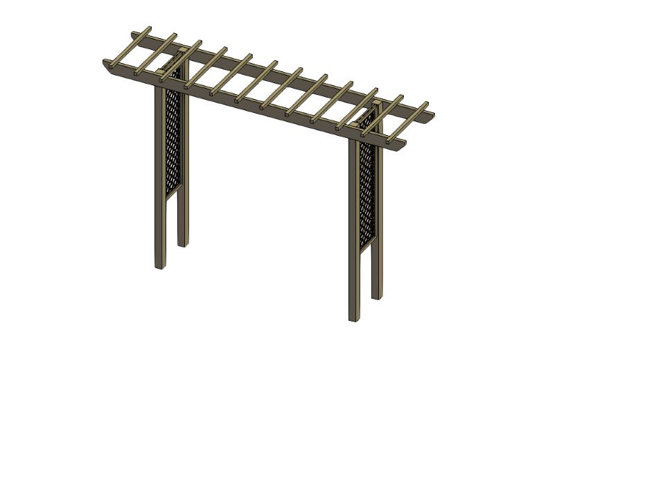 Pergola frame from the ACMS model library